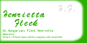 henrietta fleck business card